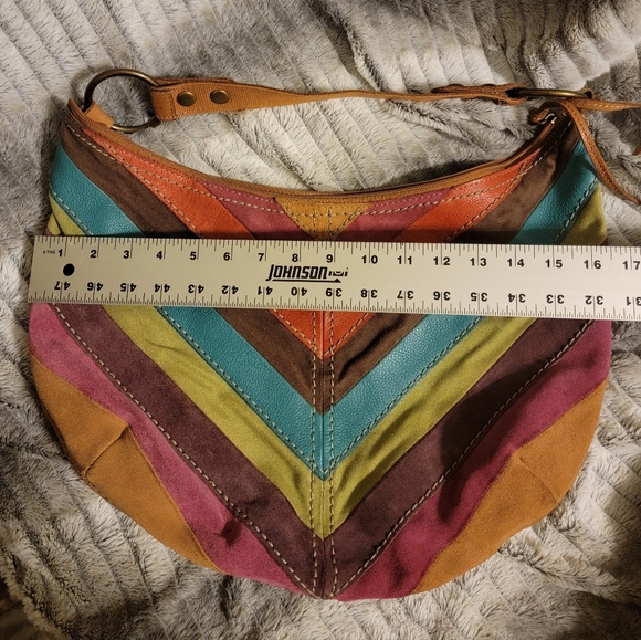 FOSSIL Boho Y2k HOBO Bag Leather/Suede - Picture 14 of 14